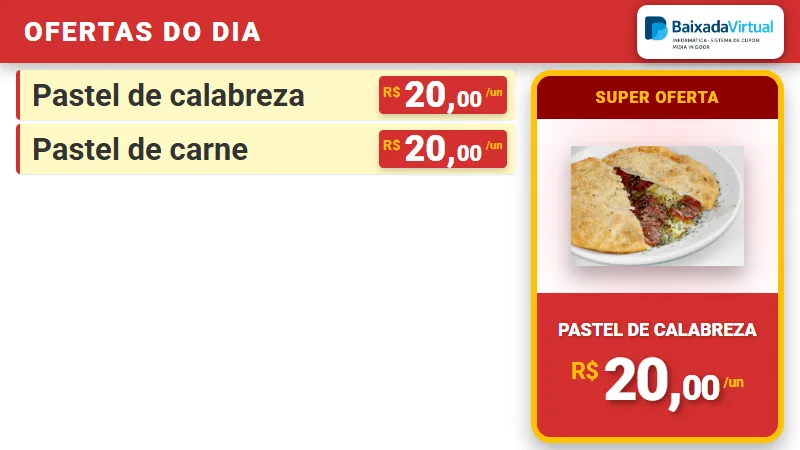 Prévia do Ofertas do dia com box fixo